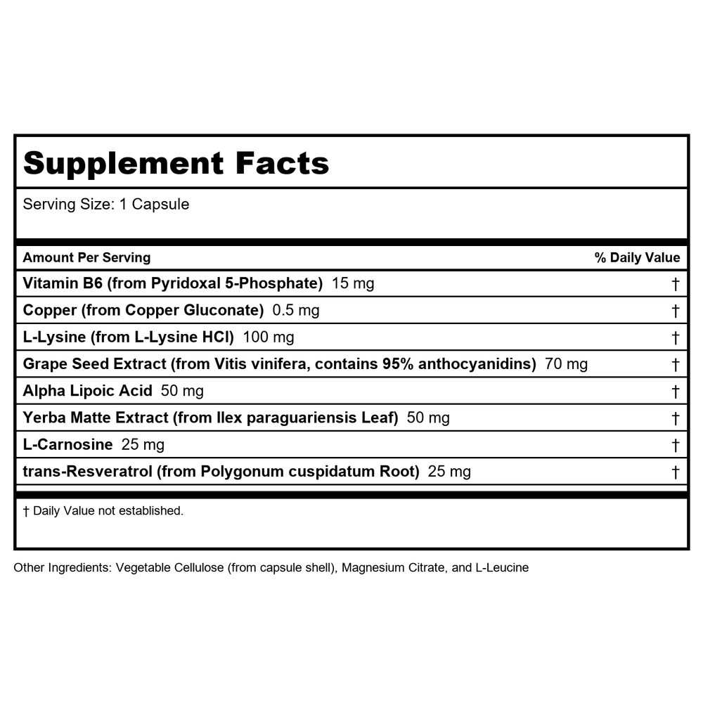 D'adamo Genoma Skin Care Day Light Face Crème 1.67 Ounce - Supplement Facts panel