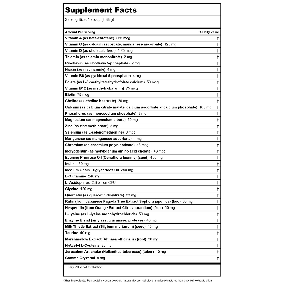 Apex Energetics ClearVite-CLA 490 Grams - K105 - B07GT8PYLR - Supplement Facts panel