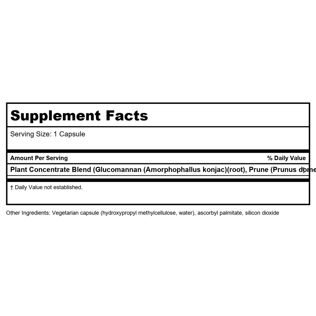 Klaire Labs Spectrafiber 120 Vcaps - Supplement Facts panel