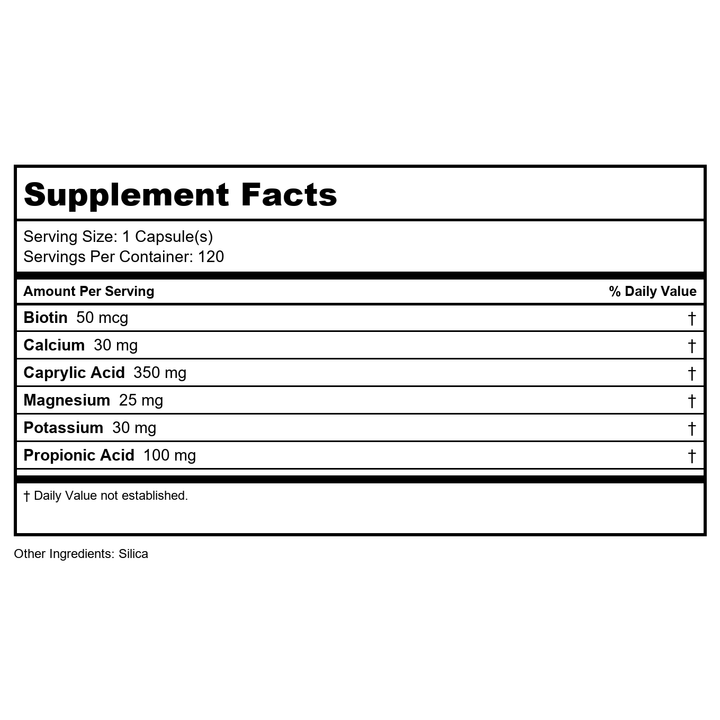 Vinco Magnesium Malate 90 Vcaps - Supplement Facts panel