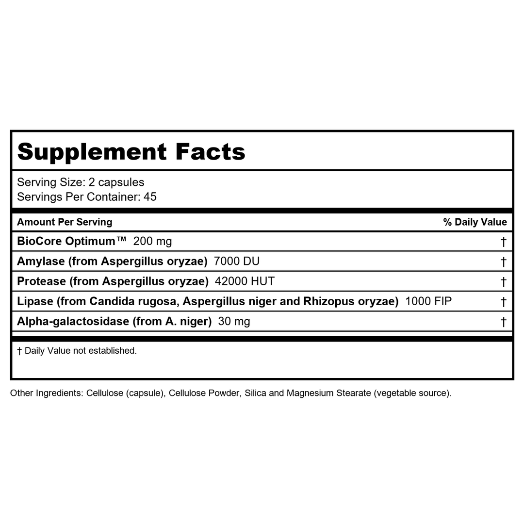 Now Foods Optimal Digestive System 90 Vcaps - 2958 - 2 Pack - Supplement Facts panel