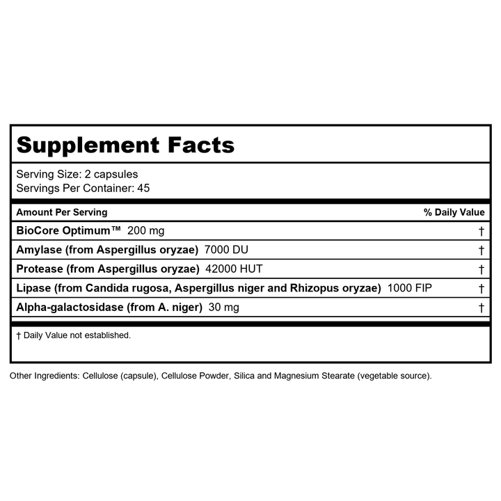 Now Foods Optimal Digestive System 90 Vcaps - 2958 - 2 Pack - Supplement Facts panel