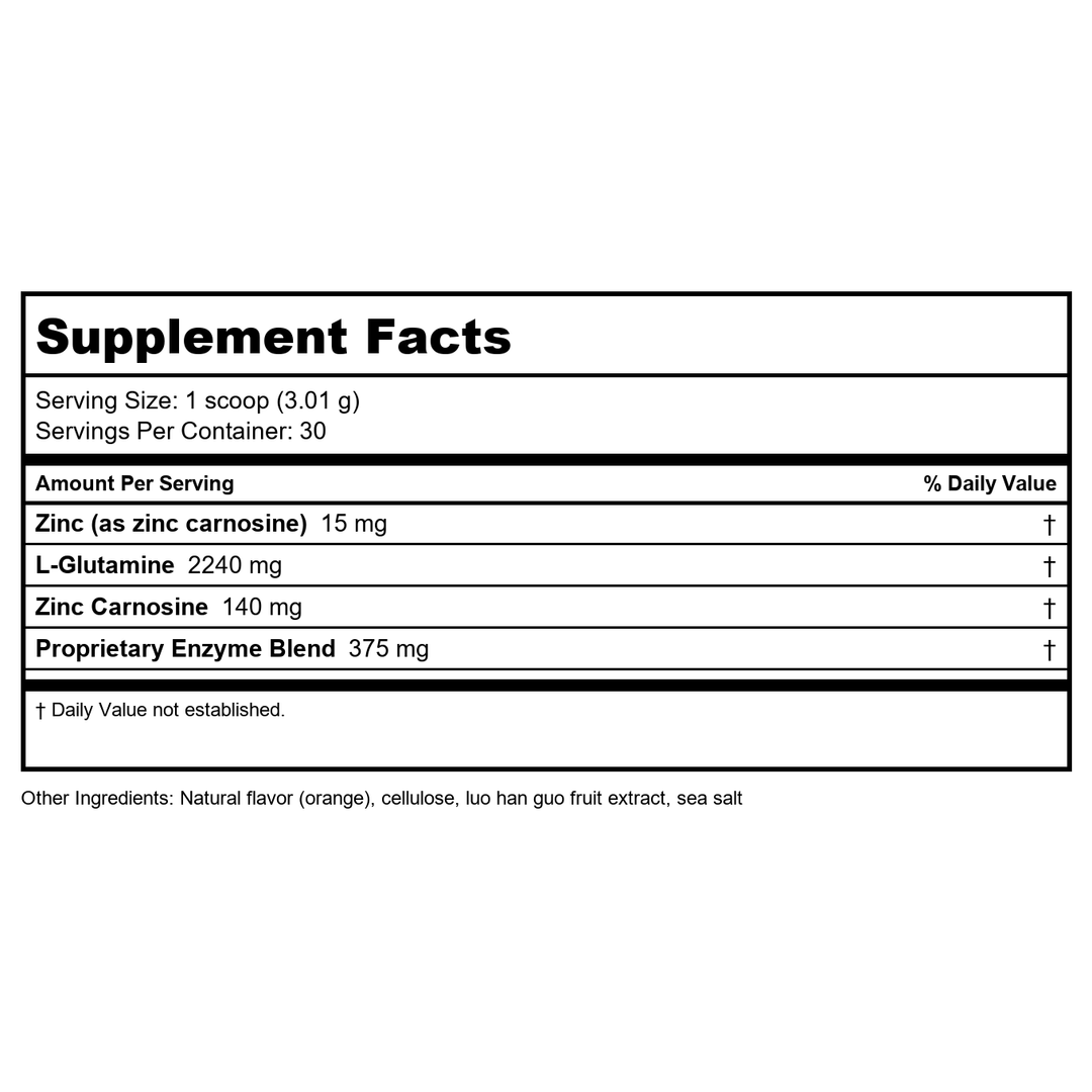 Apex Energetics RepairVite-SE 3.18 oz - K98 - Supplement Facts panel