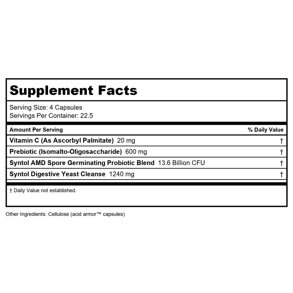 Arthur Andrew Medical Syntol AMD 500 mg 90 Capsules - Supplement Facts panel