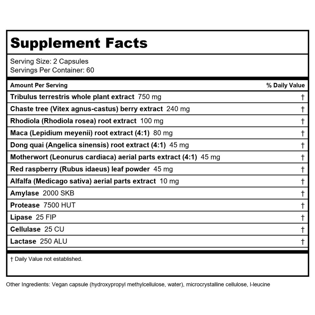 Vitanica Pregnancy Prep 60 Vcaps - Supplement Facts panel