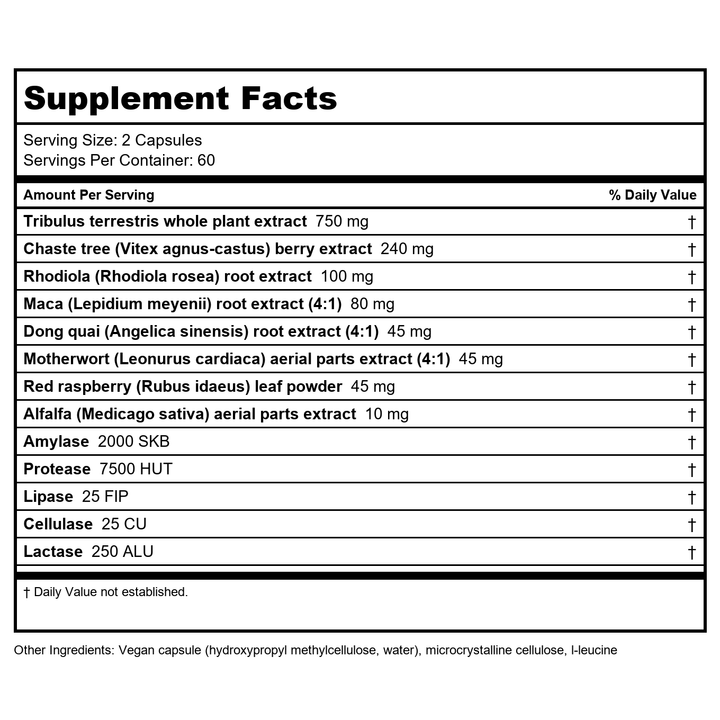 Vitanica Pregnancy Prep 60 Vcaps - Supplement Facts panel