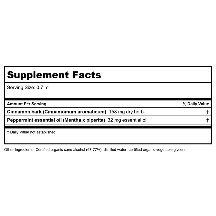 Herb Pharm Gastro Calm 1oz - 3 Pack - Supplement Facts panel