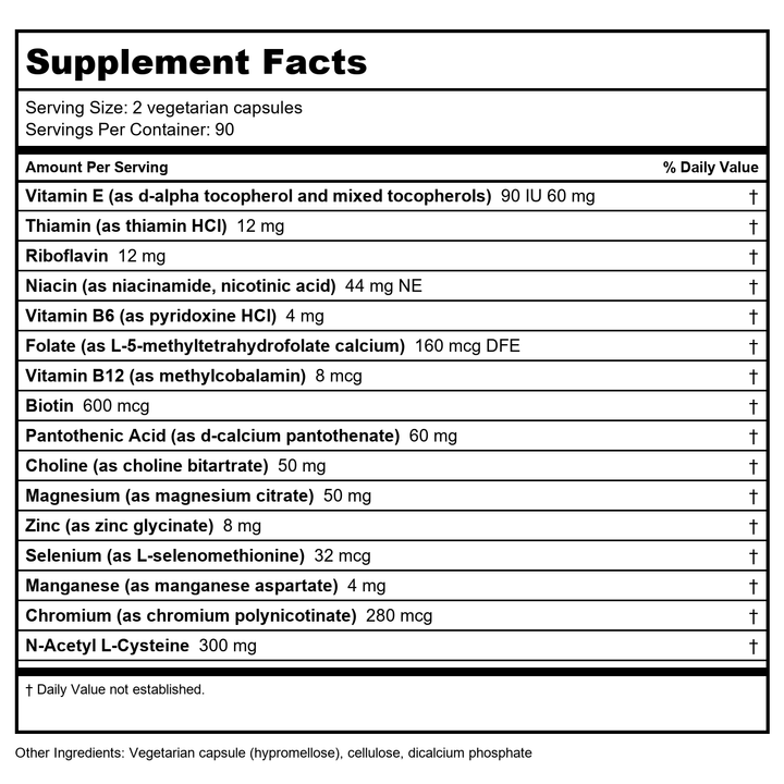 Apex Energetics Glysen 180 Vcaps - K01 - Supplement Facts panel