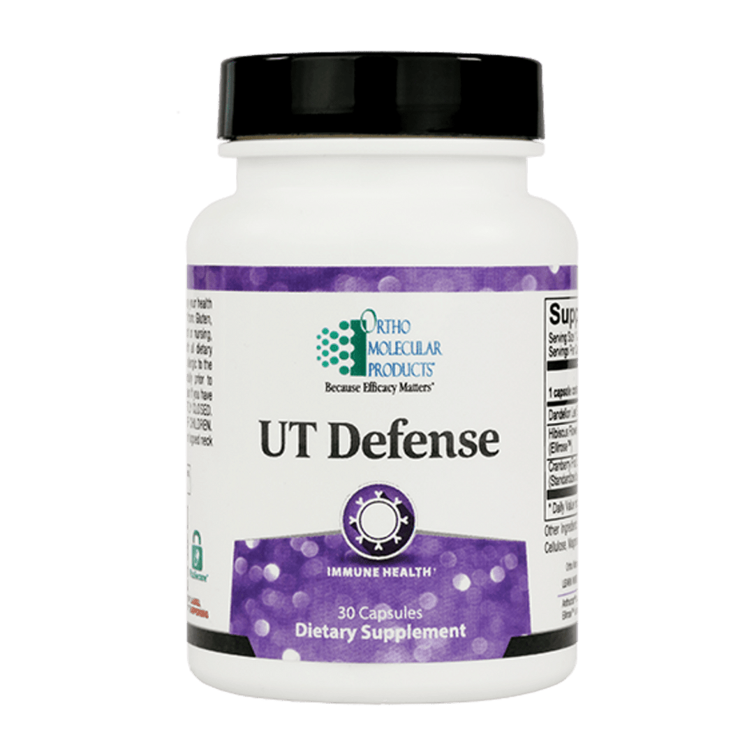 Ortho Molecular UT Defense 30 Capsules - Supplement Facts panel