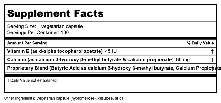 Apex Energetics EnteroVite 180 Capsules - K100 - Supplement Facts panel