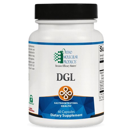 Ortho Molecular DGL 60 Capsules - Supplement Facts panel