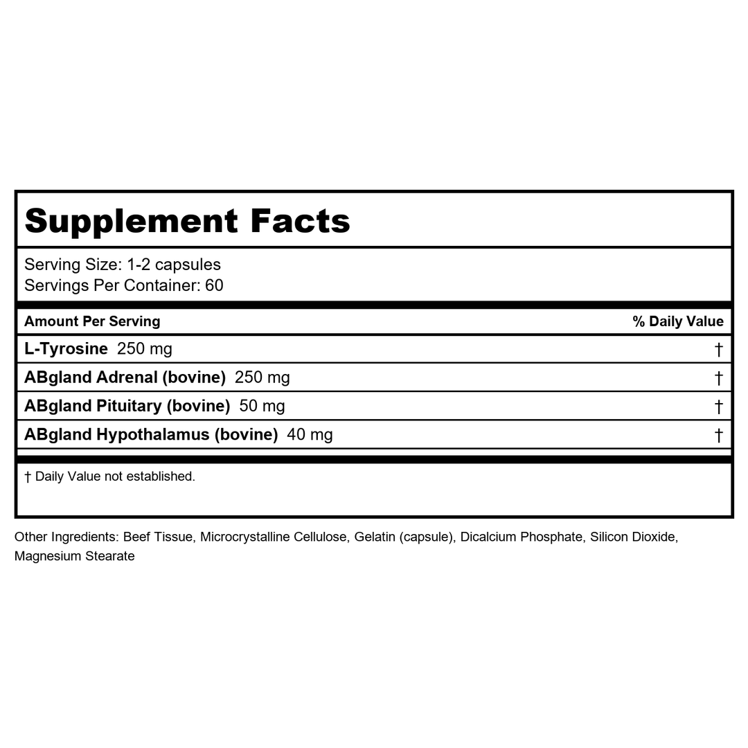 Cardiovascular Research Meganephrine 60 Capsules - Supplement Facts panel