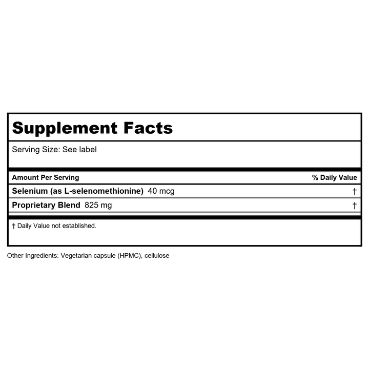 Apex Energetics Glutathione Recycler-SM 30 Capsules - K81 - - Supplement Facts panel