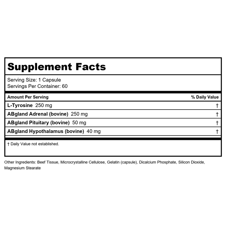 Cardiovascular Research Meganephrine 60 Capsules 3 Pack - Supplement Facts panel