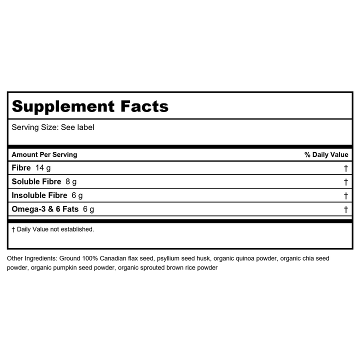 North Coast Natural Ultimate Daily Cleanse 450 Grams - Supplement Facts panel