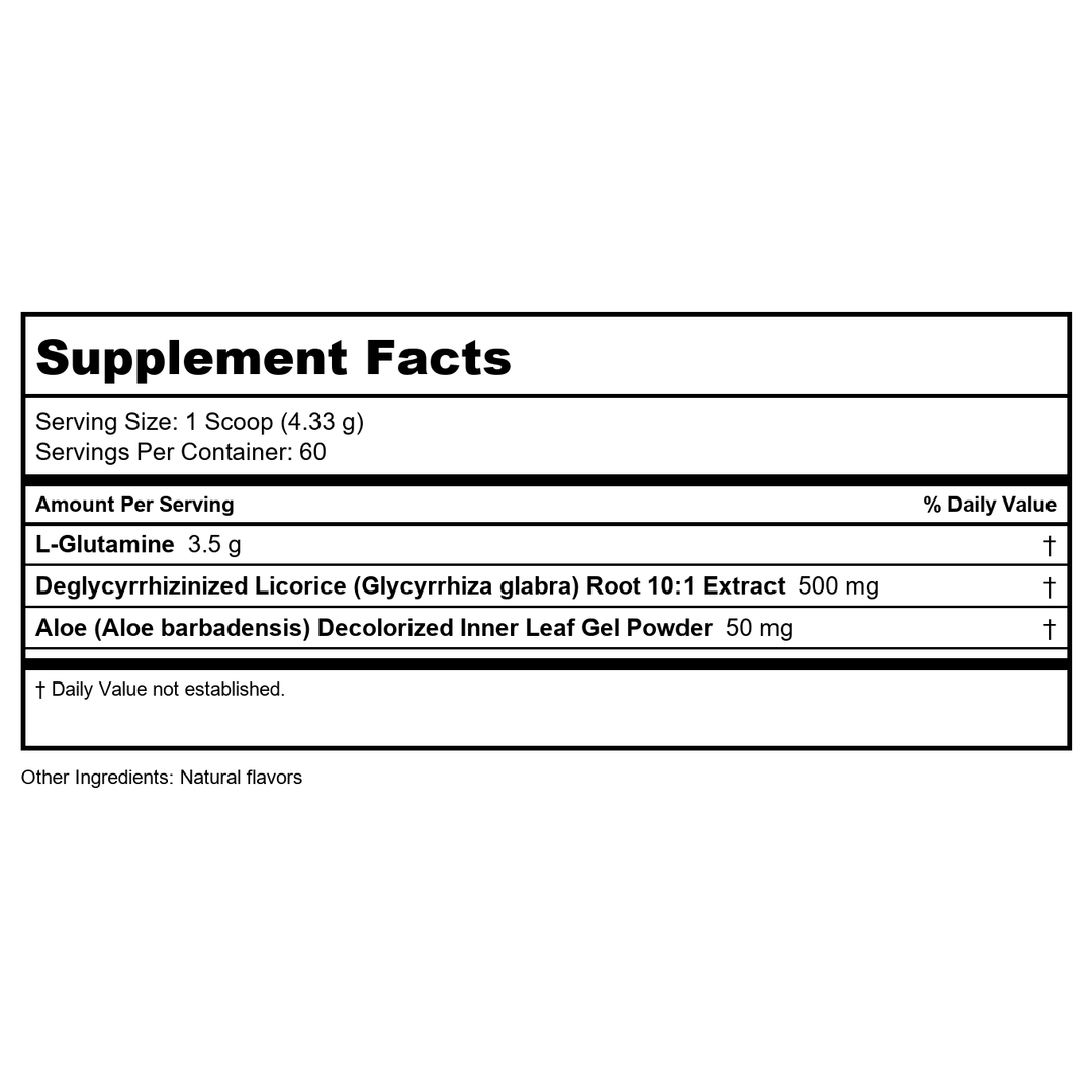 Metagenics Glutagenics Powder 9.16  oz - 2 Pack - Supplement Facts panel