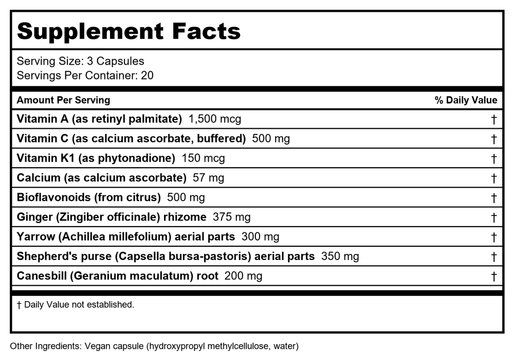 Vitanica Metabolic Manager 120 Vcaps - Supplement Facts panel