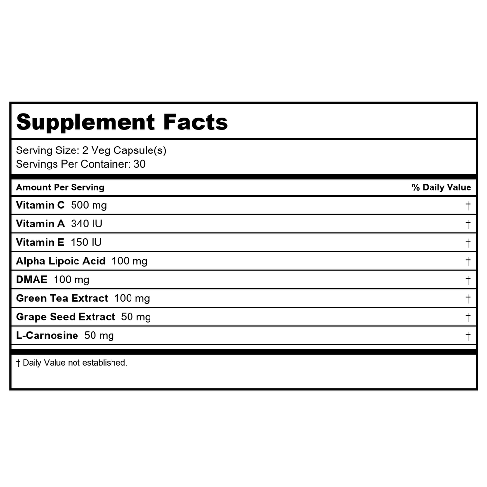 Now Solutions Wrinkle Rescue 60 Vcaps - 3367 - 2 Pack - Supplement Facts panel