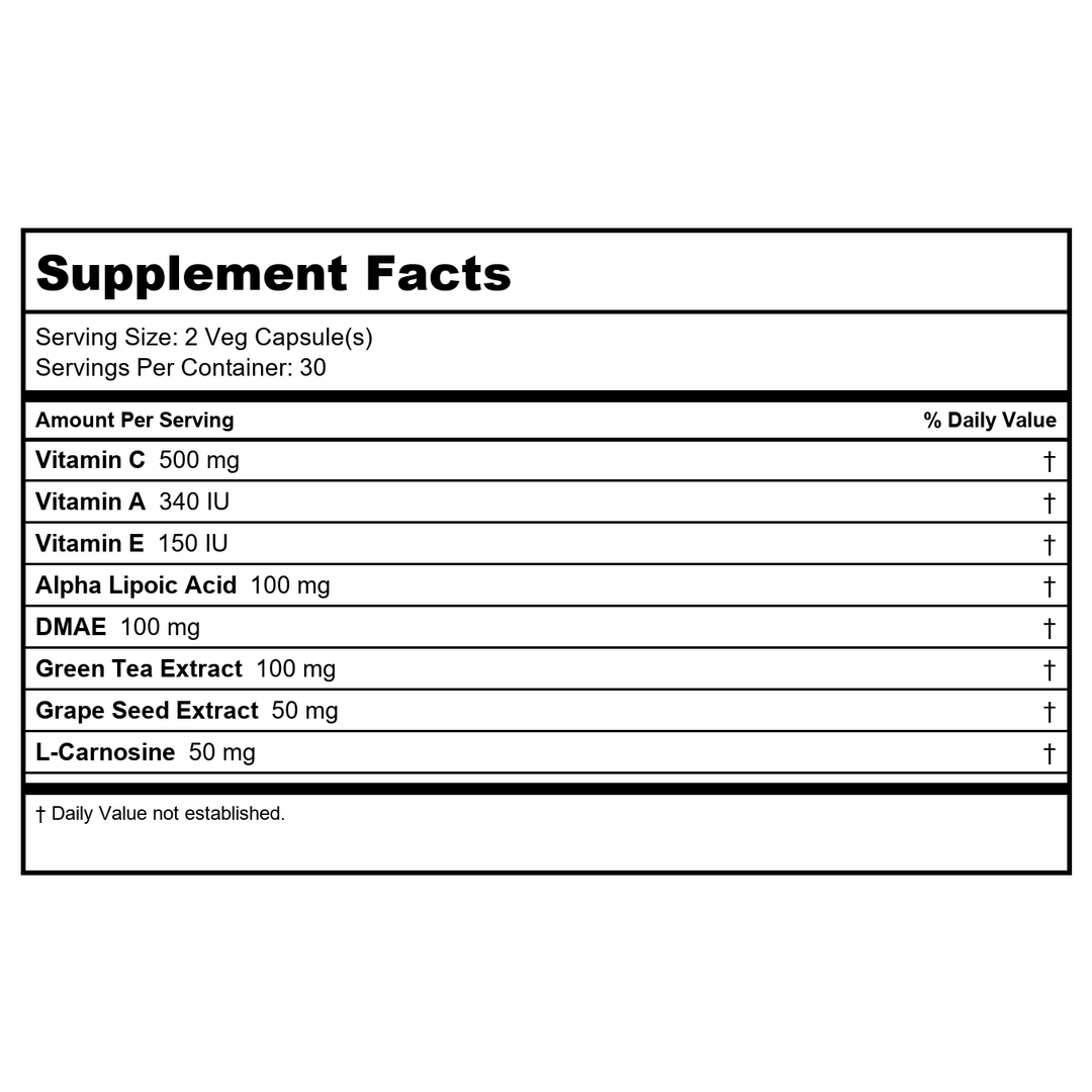 Now Solutions Wrinkle Rescue 60 Vcaps - 3367 - 2 Pack - Supplement Facts panel