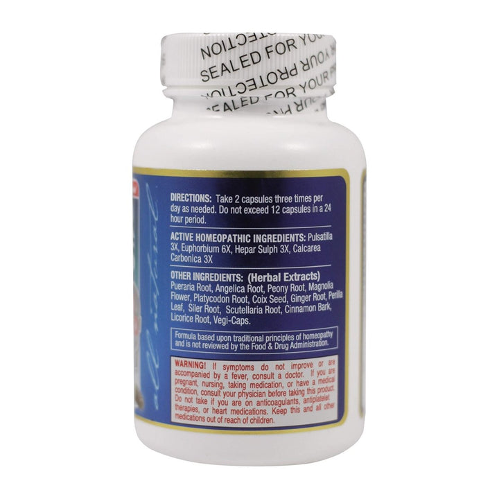 Clear Products Clear Sinus &amp; Ear 60 Capsules - Supplement Facts panel
