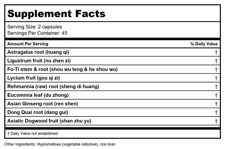 Health Concerns Astra 8 270 Tablets - Supplement Facts panel