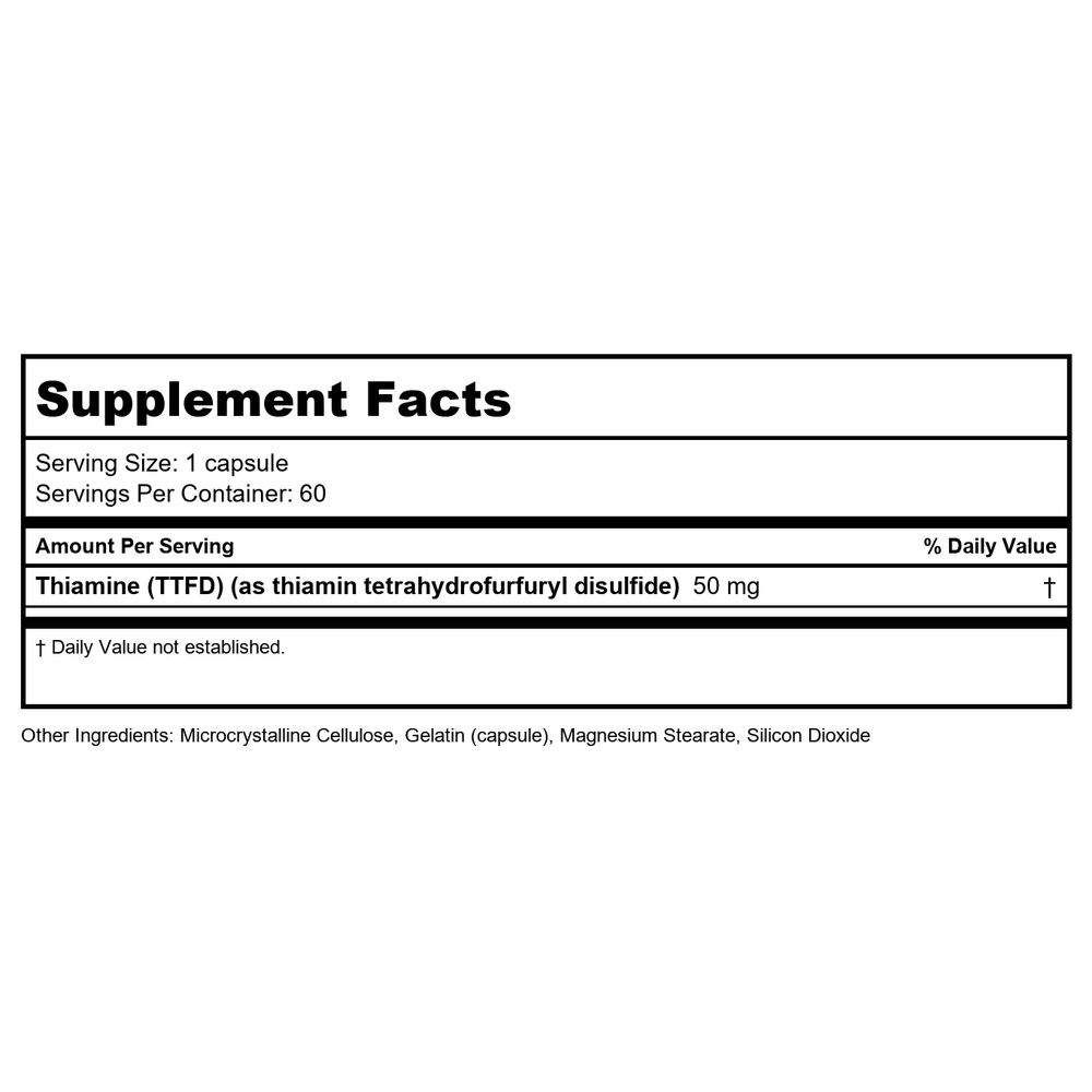 Ecological Formulas Co-Enzyme B Complex 100 Capsules - Supplement Facts panel