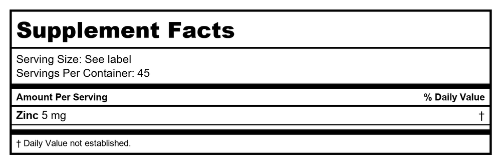 Thompson Zinc Children's Lozenge with Vit C Fruit Flavor 45 Lozenges - TT1096       19845 - Supplement Facts panel