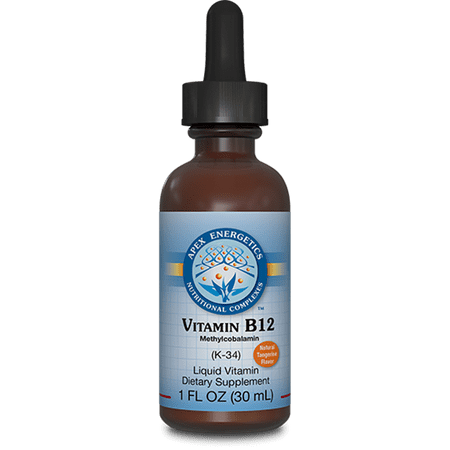 Apex Energetics Vitamin B12 1 oz - K34 - Supplement Facts panel