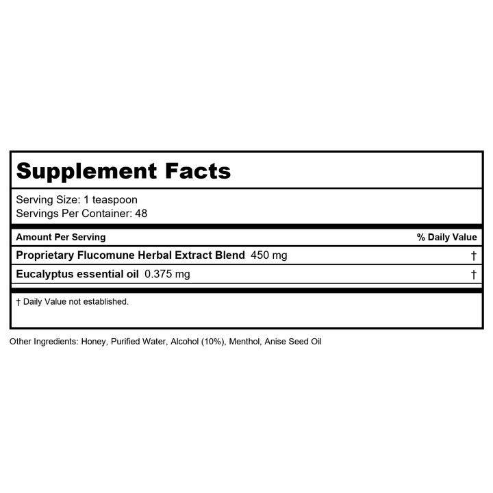 Ayush Herbs KuffSoothe 8oz - Supplement Facts panel