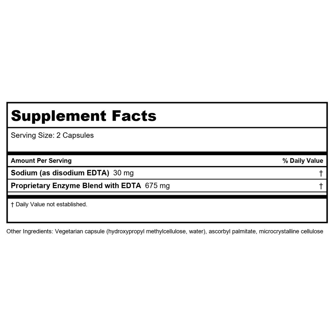 Klaire Labs Interfase 120 Vcaps - Supplement Facts panel