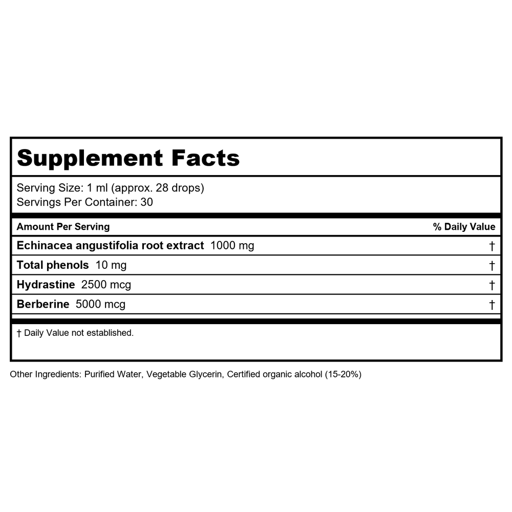 Nature's Answer Bio-Ear 1oz - NA0543 - Supplement Facts panel