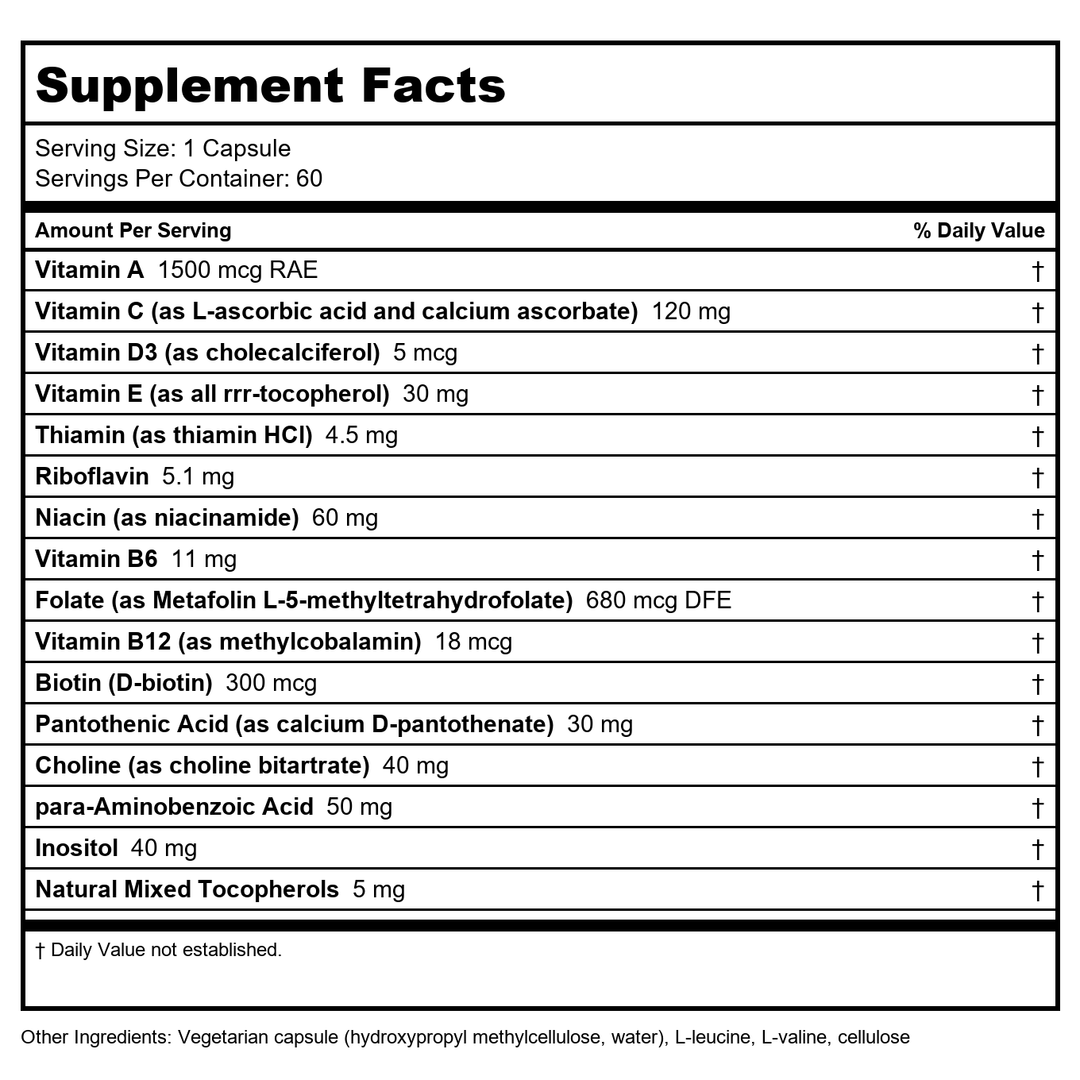 Klaire Labs L-Glutamine Powder 12.38 Ounce - Supplement Facts panel