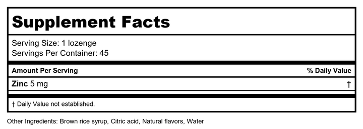 Zand Zumka Elderberry Cough Syrup PM 8oz  95557 - Supplement Facts panel
