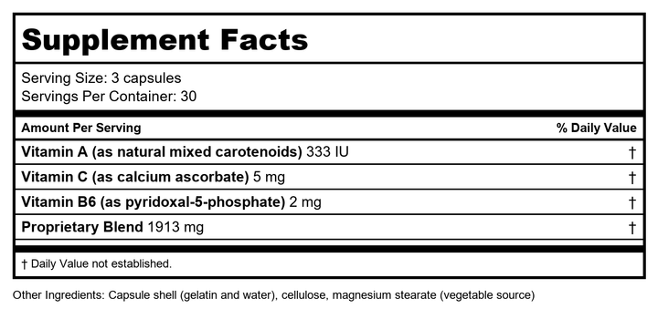 Biotics Research Carbamide Plus 90 Capsules - Supplement Facts panel