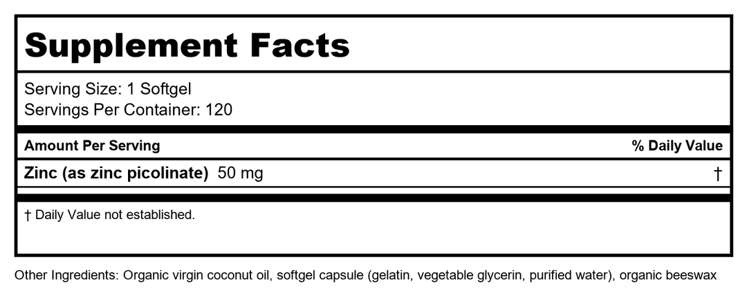 Biotics Research Zn-Zyme Forte 100 Tablets - Supplement Facts panel