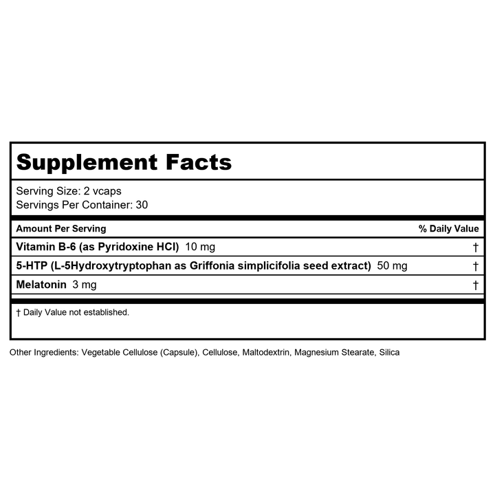 Natural Balance Herbal Slumber 60 Vcaps   77704 - Supplement Facts panel