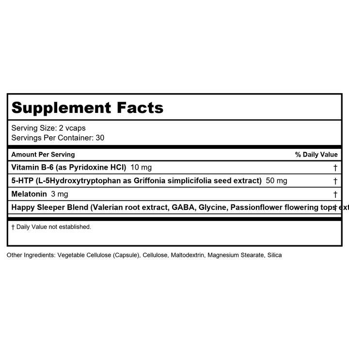 Natural Balance Herbal Slumber 60 Vcaps   77704 - Supplement Facts panel