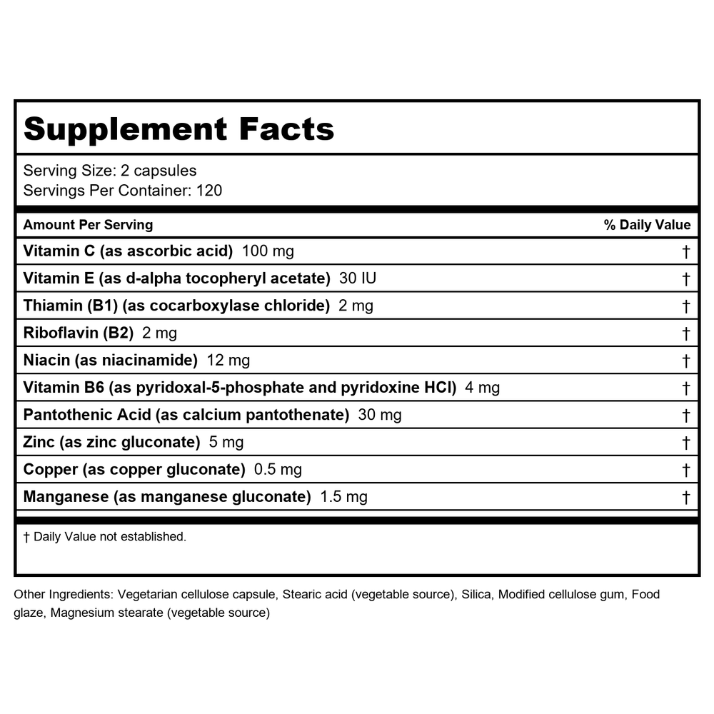 Biotics Research ADHS 240 Tablets - B002ZD1TNC - Supplement Facts panel