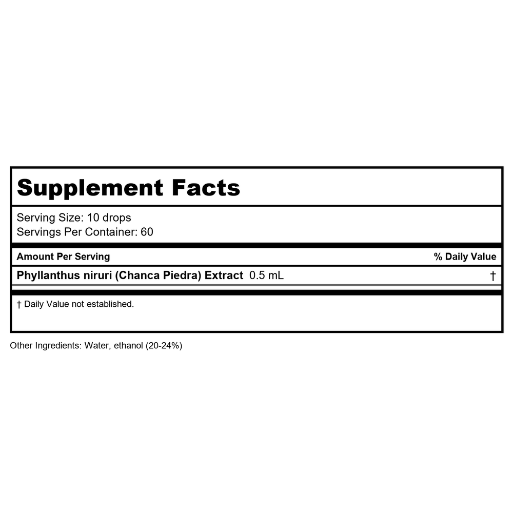 NutraMedix Burbur 1oz - Supplement Facts panel