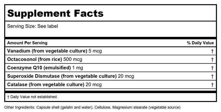 Biotics Research Bio-Cardiozyme Forte 360 Capsules - Supplement Facts panel