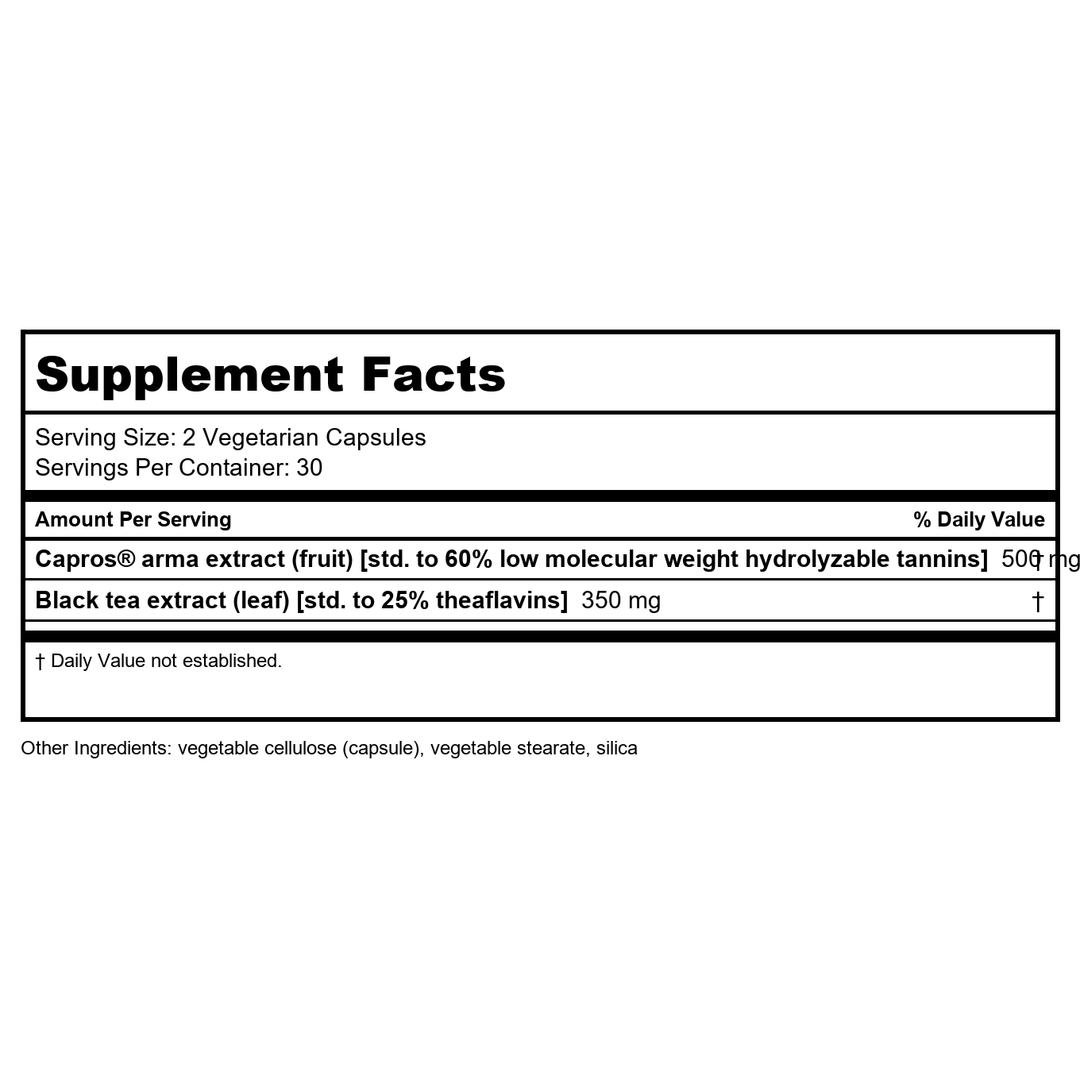 Life Extension Advanced Lipid Control 60 Vcaps - Supplement Facts panel