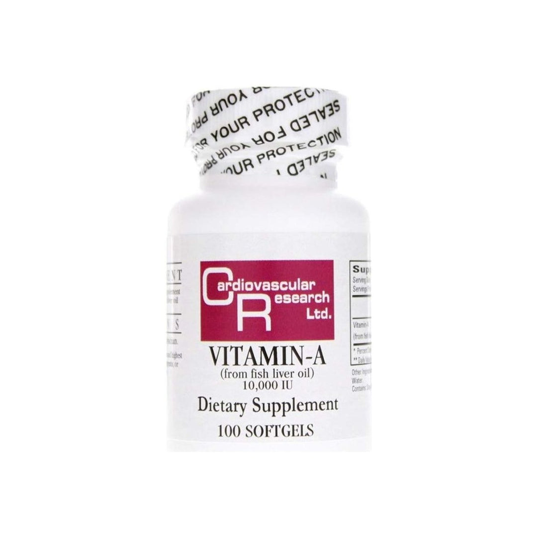 Cardiovascular Research / Ecological Vitamin-A 100 Softgels - Supplement Facts panel