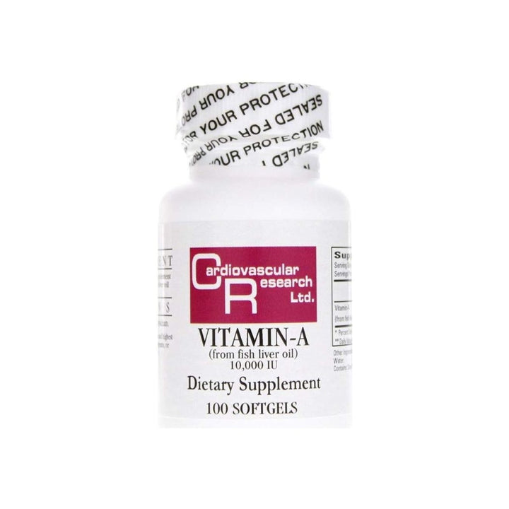 Cardiovascular Research / Ecological Vitamin-A 100 Softgels - Supplement Facts panel