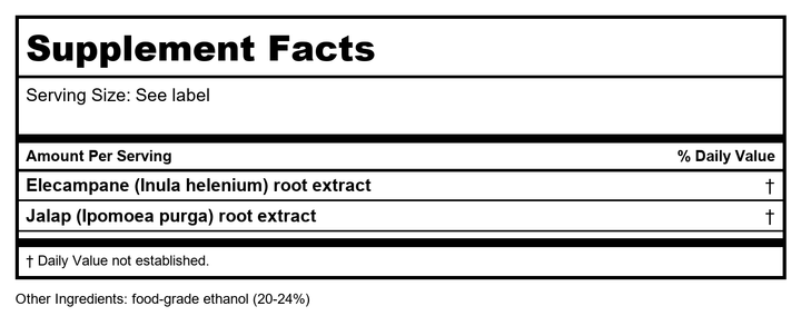 NutraMedix Enula 2oz - Supplement Facts panel