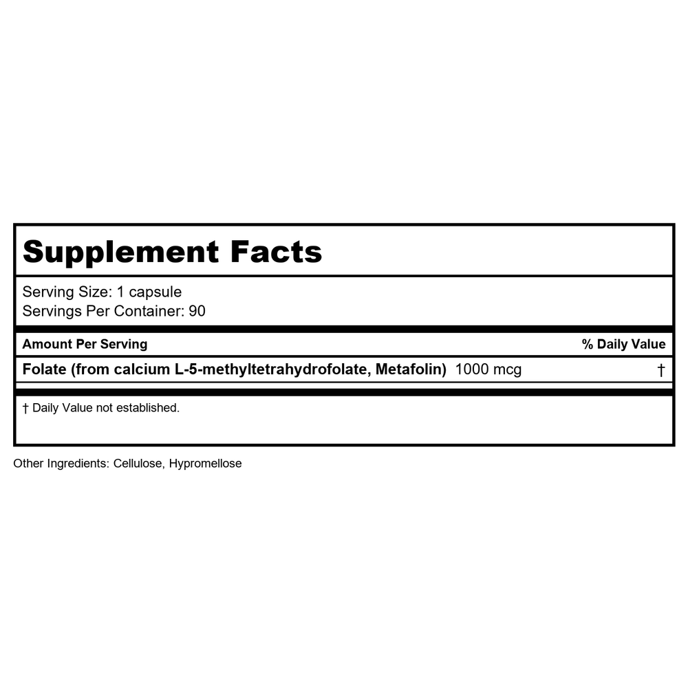 Genestra D 1000 90 Vcaps - Supplement Facts panel