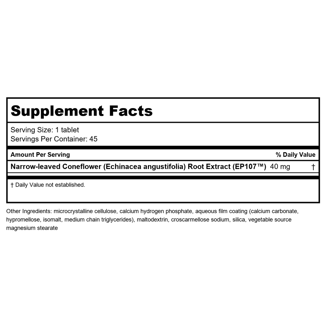 EuroMedica AnxioCalm 45 Tablets - Supplement Facts panel