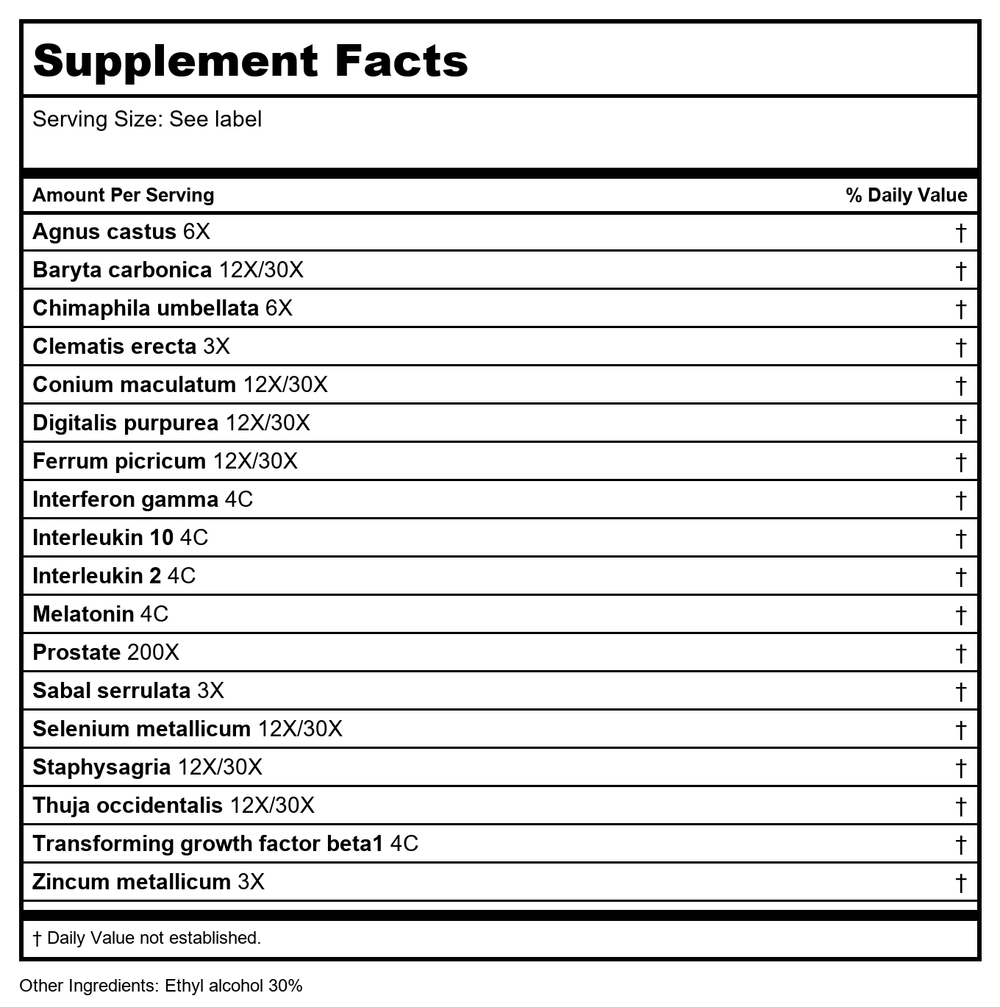 Guna Guna-Prostate 30ml - 3 Pack - Supplement Facts panel