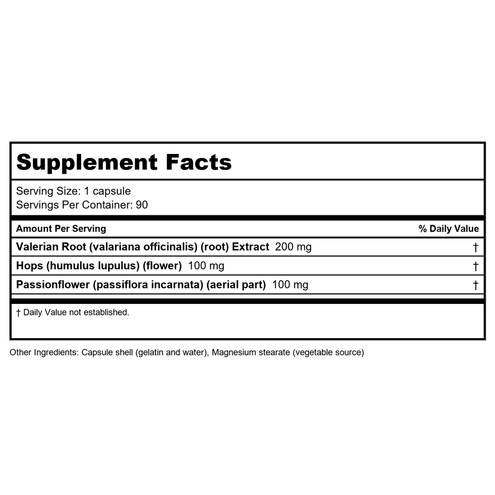 Biotics Research V.H.P. 90 Capsules - Supplement Facts panel