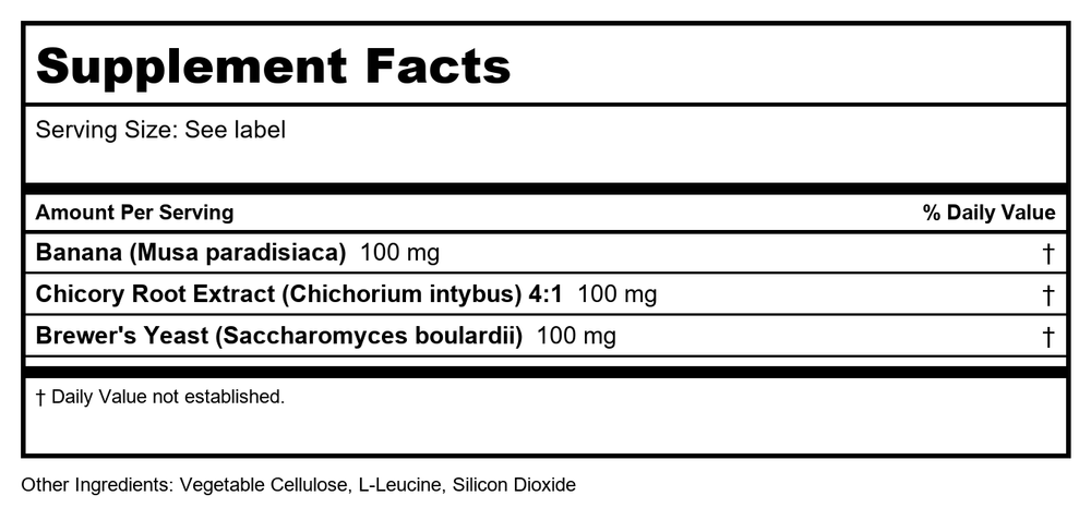 D'Adamo Polyflora Probiotic Type O 120 Vcaps - Supplement Facts panel