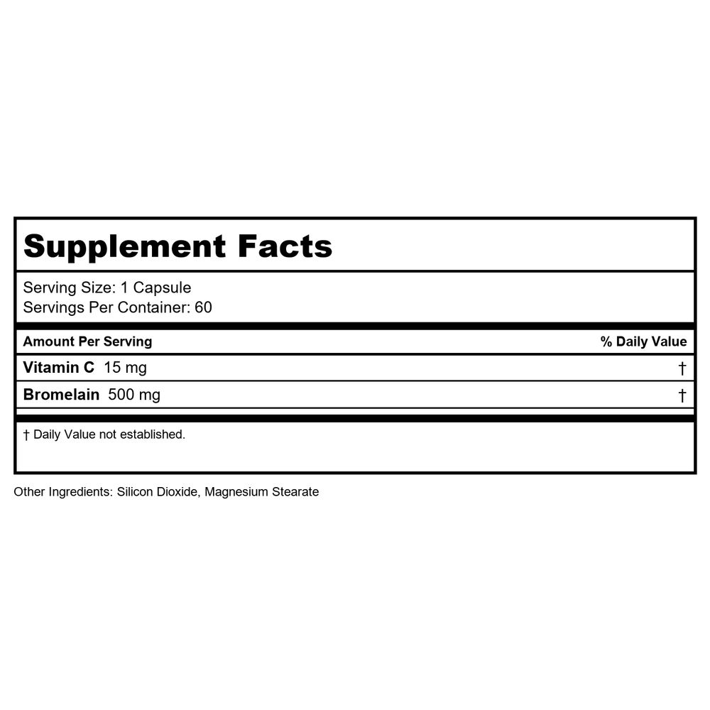 Ecological Formulas Inflazyme 60 Capsules - Supplement Facts panel